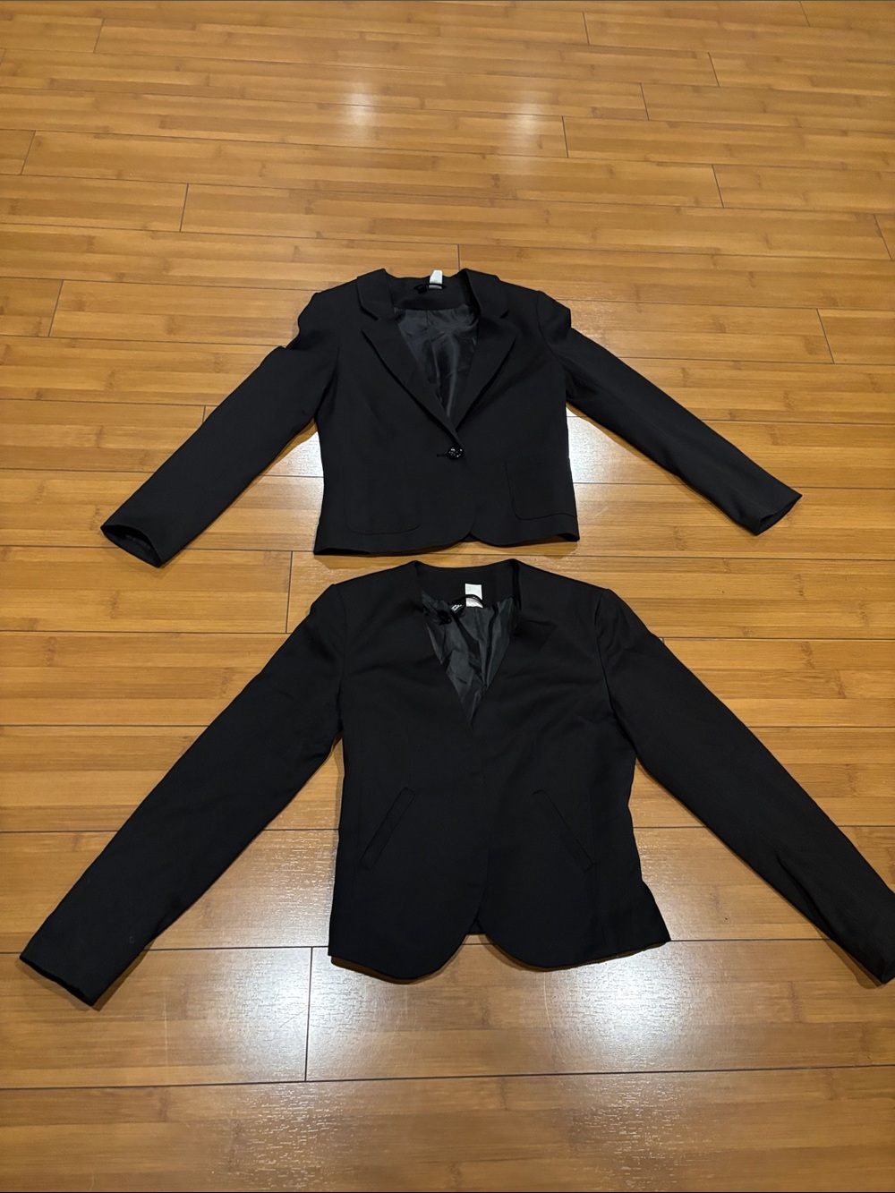 H&M Black Women's Blazer Jacket Duo - Classic Tailored Style